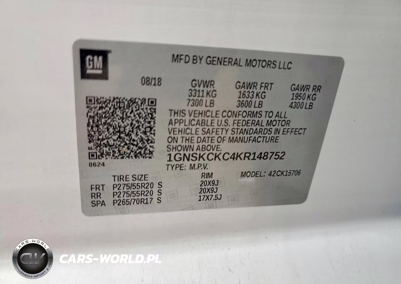 2019 Chevrolet Tahoe K1500 Premier VIN:1GNSKCKC4KR148752 - 13