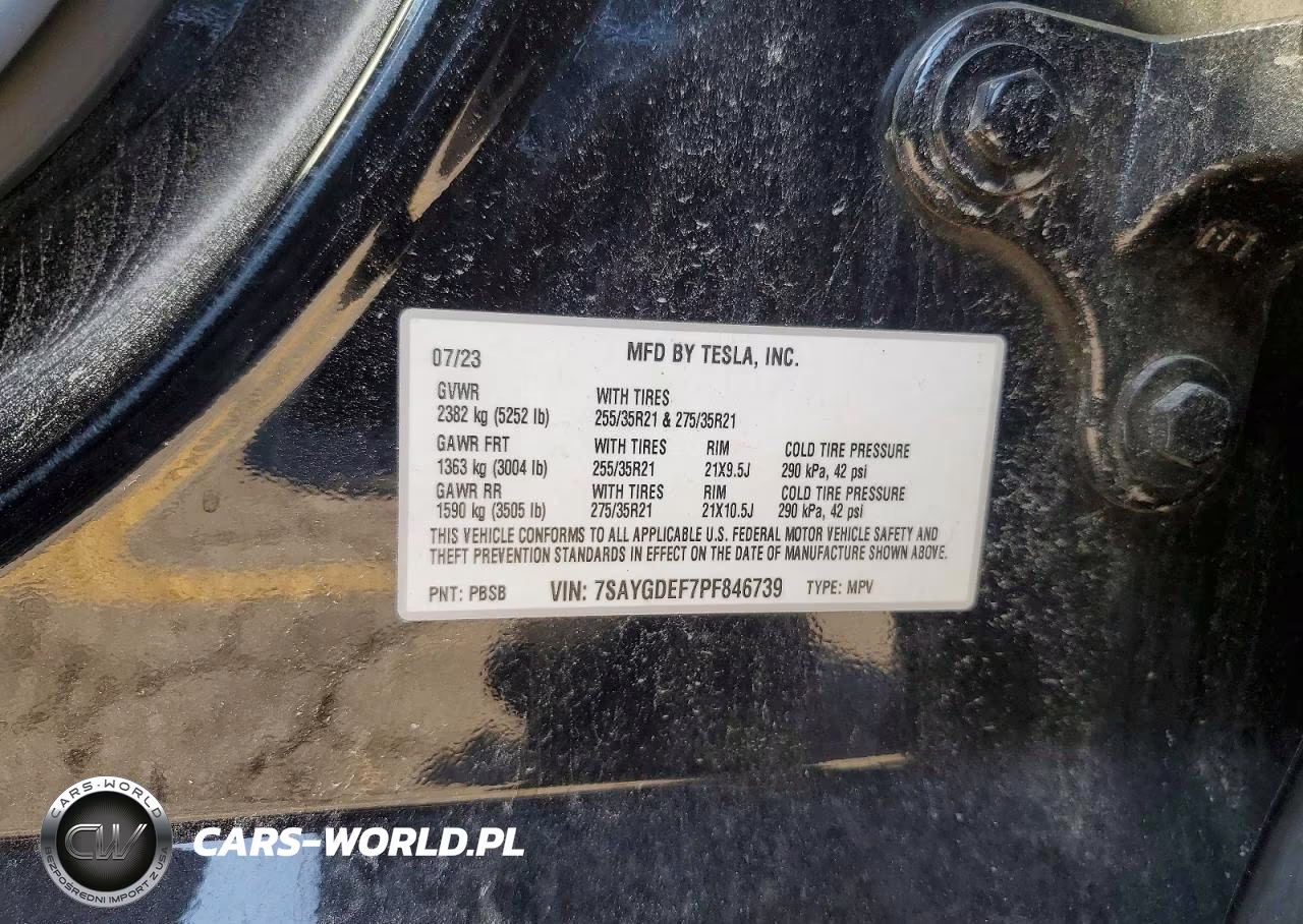 2023 Tesla Model Y VIN:7SAYGDEF7PF846739 - 12