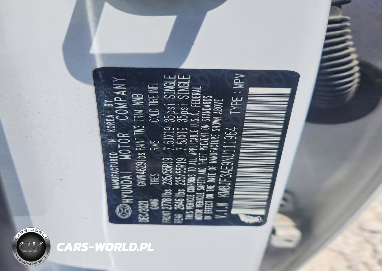2022 Hyundai Tucson Xrt VIN:KM8JF3AE9NU111964 - 12