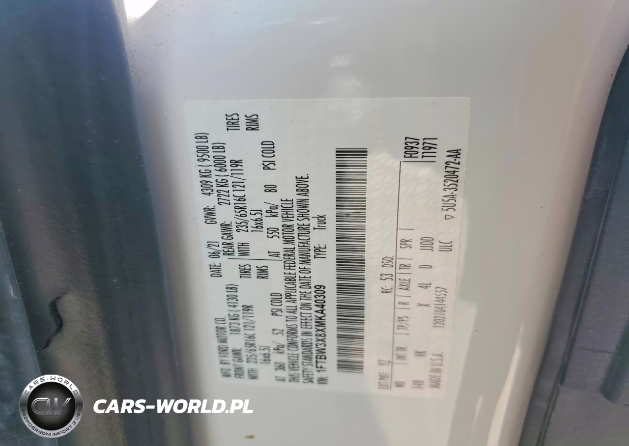 2021 Ford Transit T-350 VIN:1FTBW3X8XMKA40309 - 13
