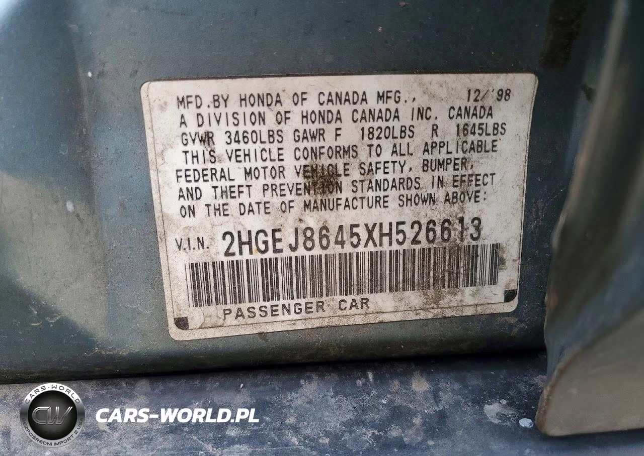 1999 Honda Civic Ex VIN:2HGEJ8645XH526613 - 12