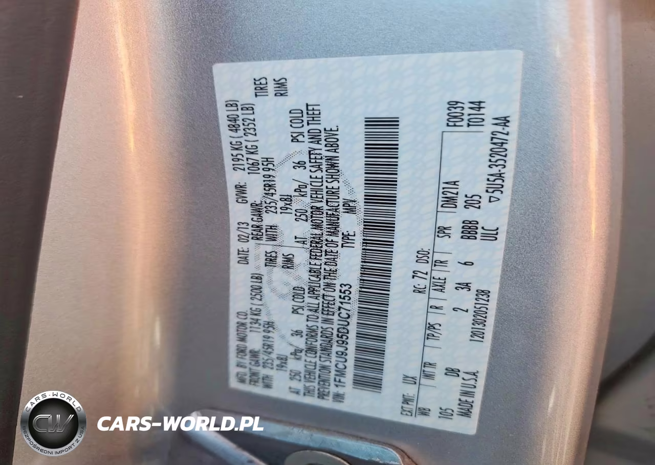 2013 Ford Escape Titanium VIN:1FMCU9J95DUC71553 - 12