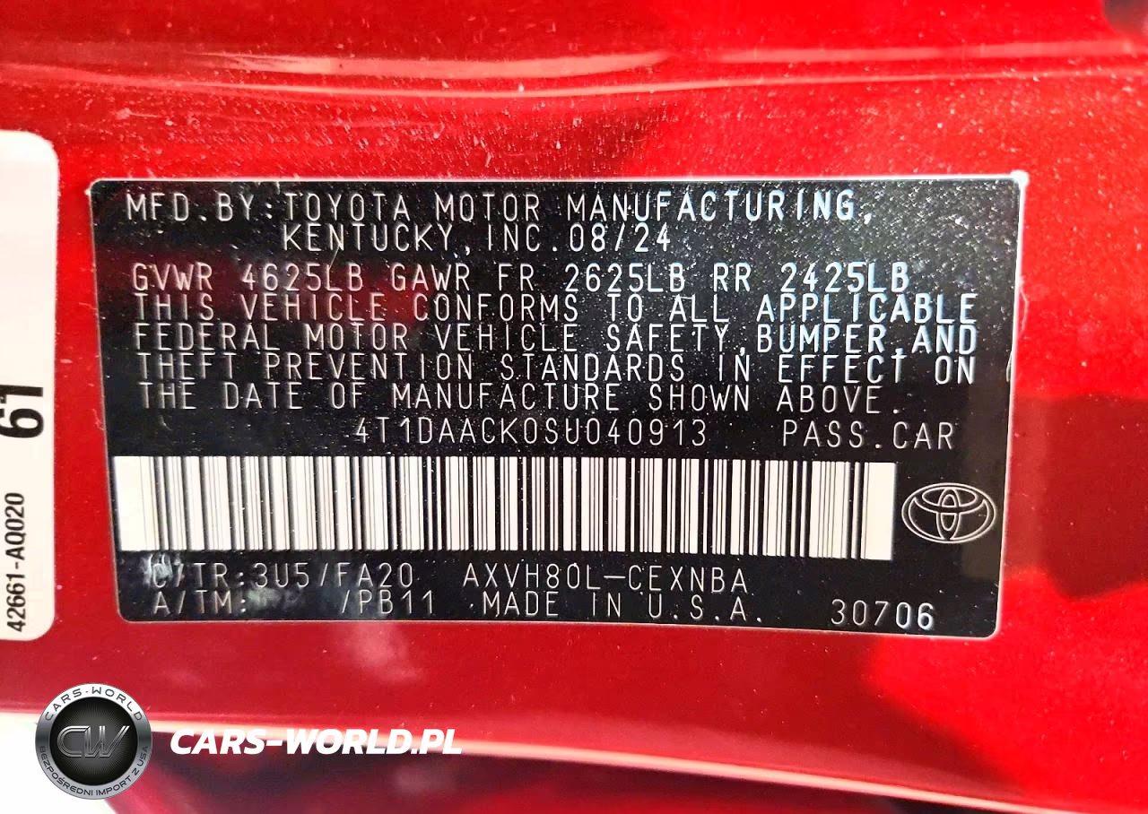 2025 Toyota Camry Le VIN:4T1DAACK0SU040913 - 13