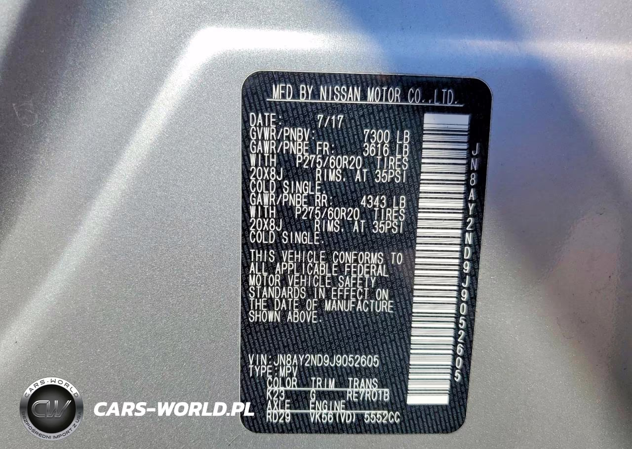 2018 Nissan Armada Sl VIN:JN8AY2ND9J9052605 - 14