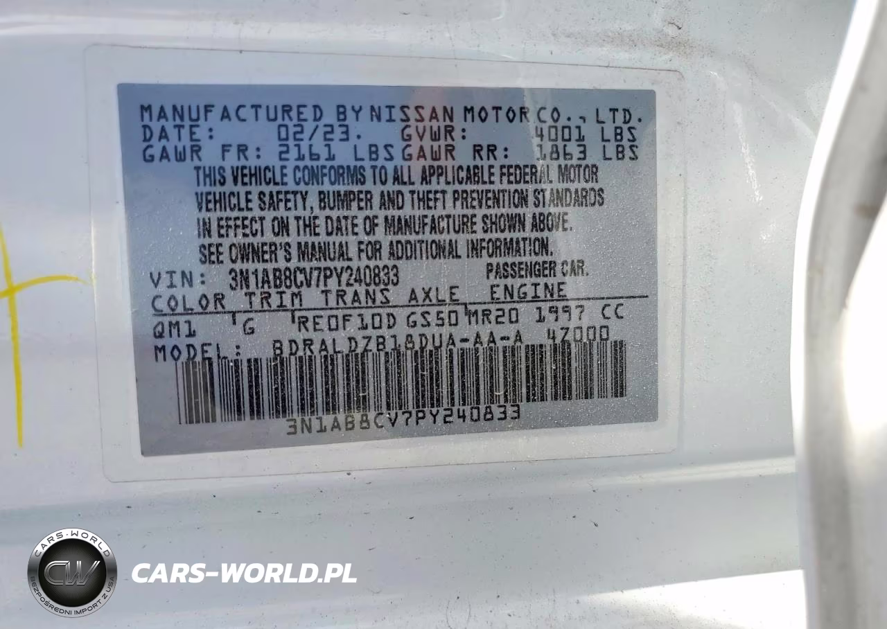 2023 Nissan Sentra Sv VIN:3N1AB8CV7PY240833 - 13