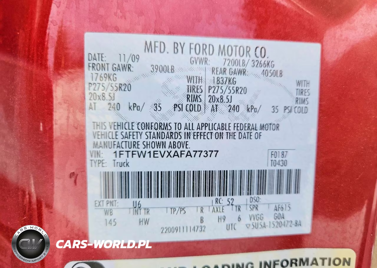 2010 Ford F150 Supercrew VIN:1FTFW1EVXAFA77377 - 12