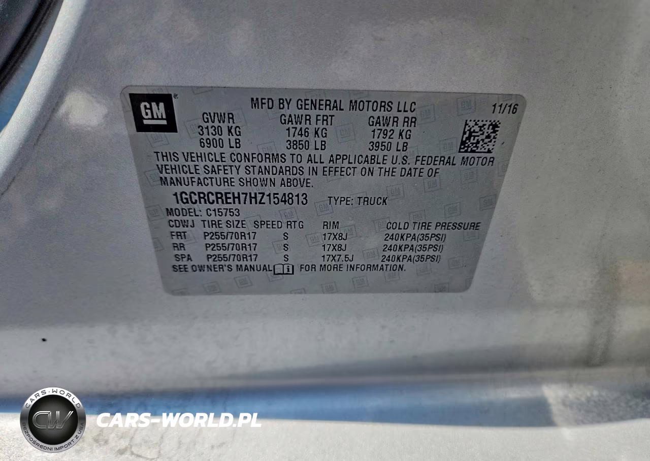 2017 Chevrolet Silverado C1500 Lt VIN:1GCRCREH7HZ154813 - 12