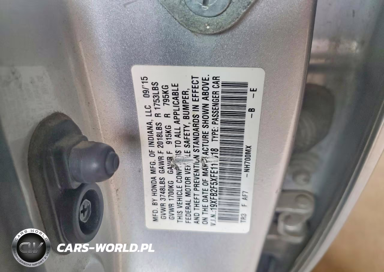2015 Honda Civic Lx VIN:19XFB2F5XFE111318 - 12