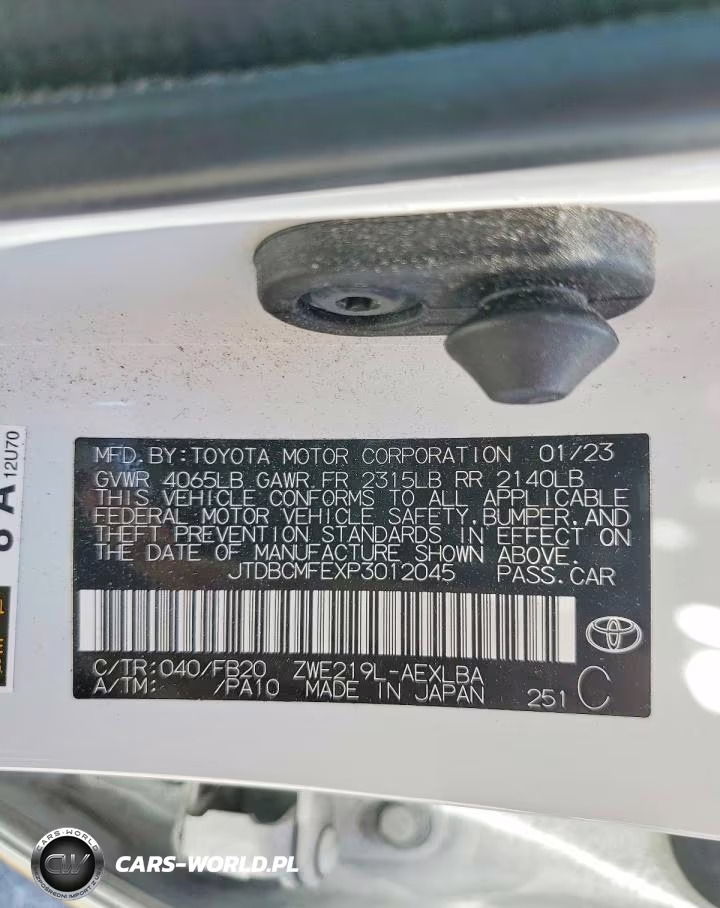2023 Toyota Corolla Hybrid Le VIN:JTDBCMFEXP3012045 - 12