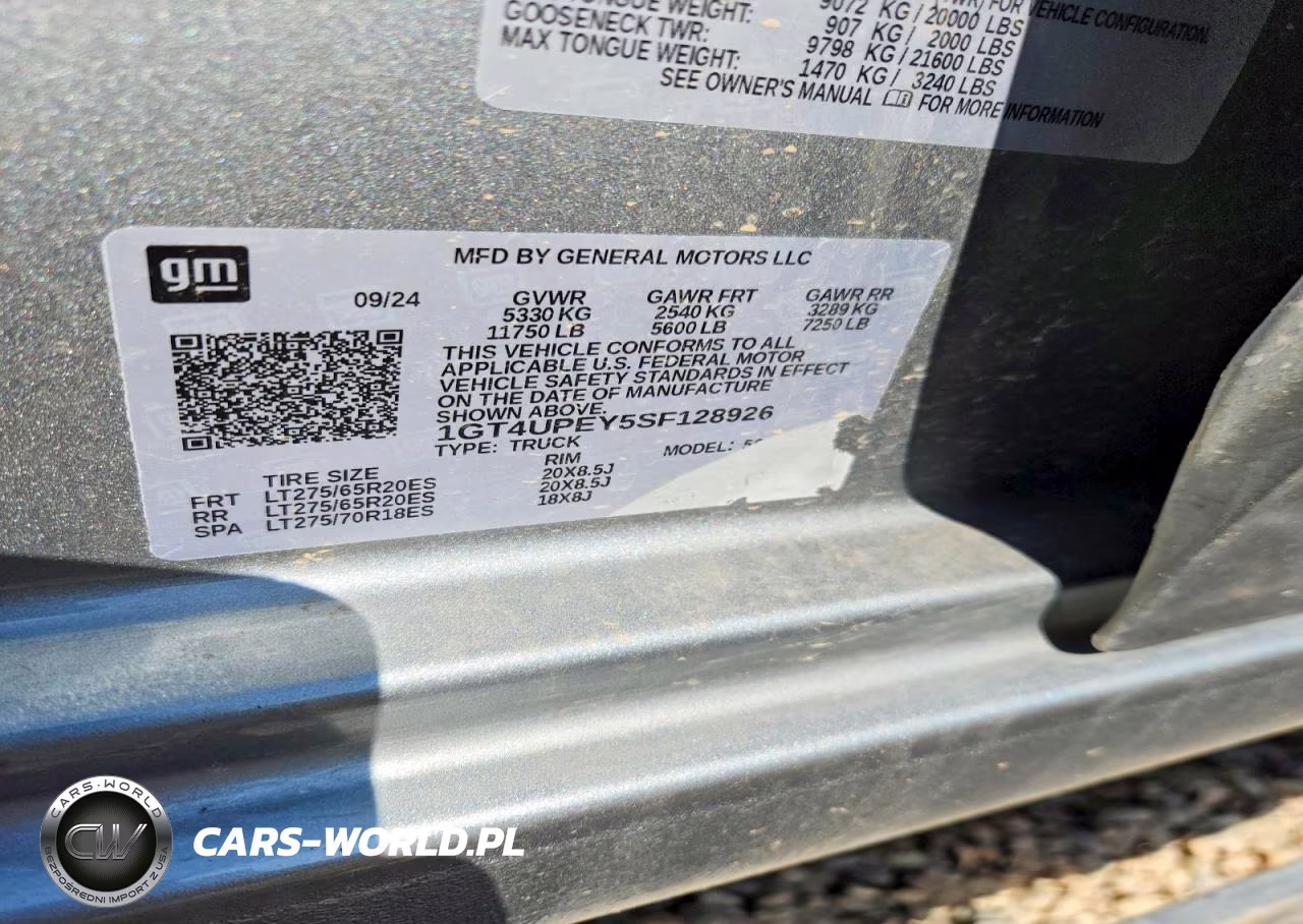 2025 GMC Sierra K2500 At4 VIN:1GT4UPEY5SF128926 - 12