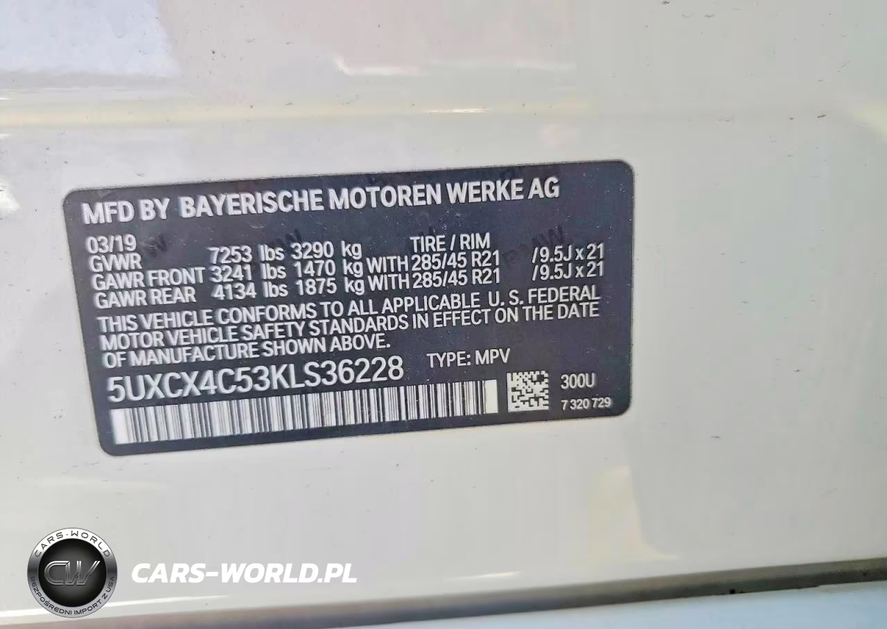2019 BMW X7 xDrive50I VIN:5UXCX4C53KLS36228 - 13