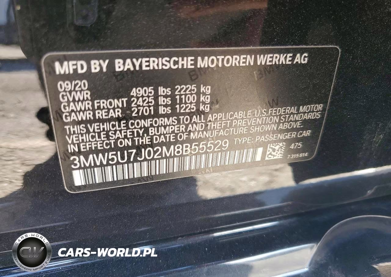 2021 BMW M340I VIN:3MW5U7J02M8B55529 - 12