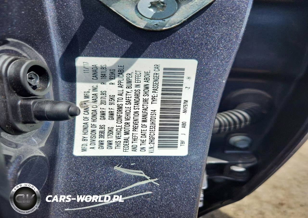 2018 Honda Civic Si VIN:2HGFC1E53JH701514 - 13
