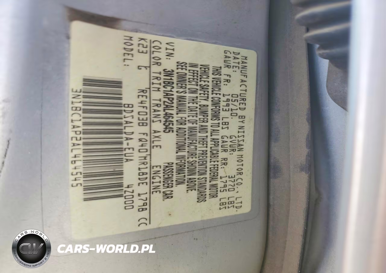 2010 Nissan Versa 1.8 S VIN:3N1BC1AP2AL464545 - 12