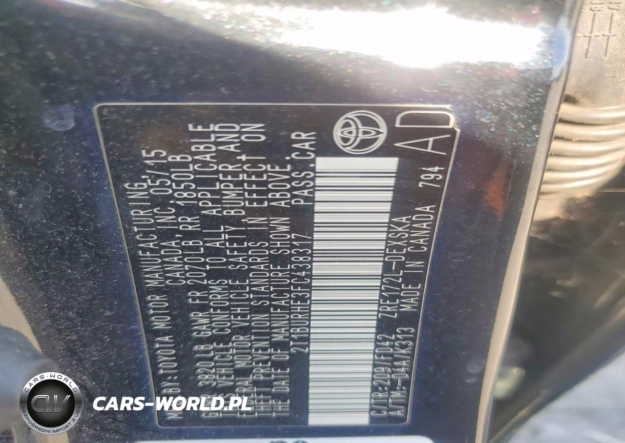 2015 Toyota Corolla S VIN:2T1BURHE3FC438317 - 13