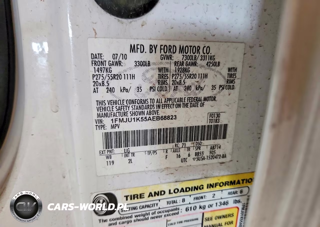 2010 Ford Expedition Limited VIN:1FMJU1K55AEB68823 - 13