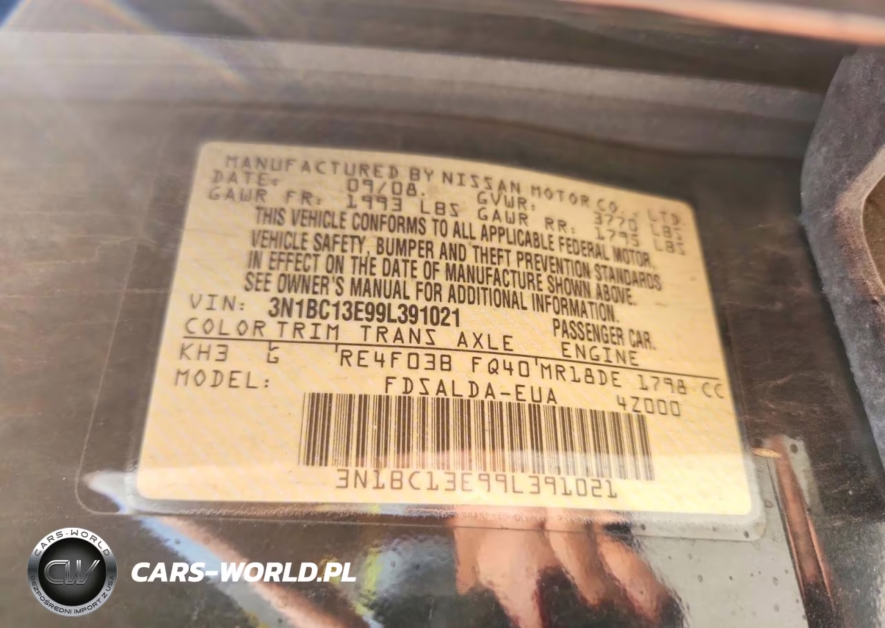 2009 Nissan Versa VIN:3N1BC13E99L391021 - 13