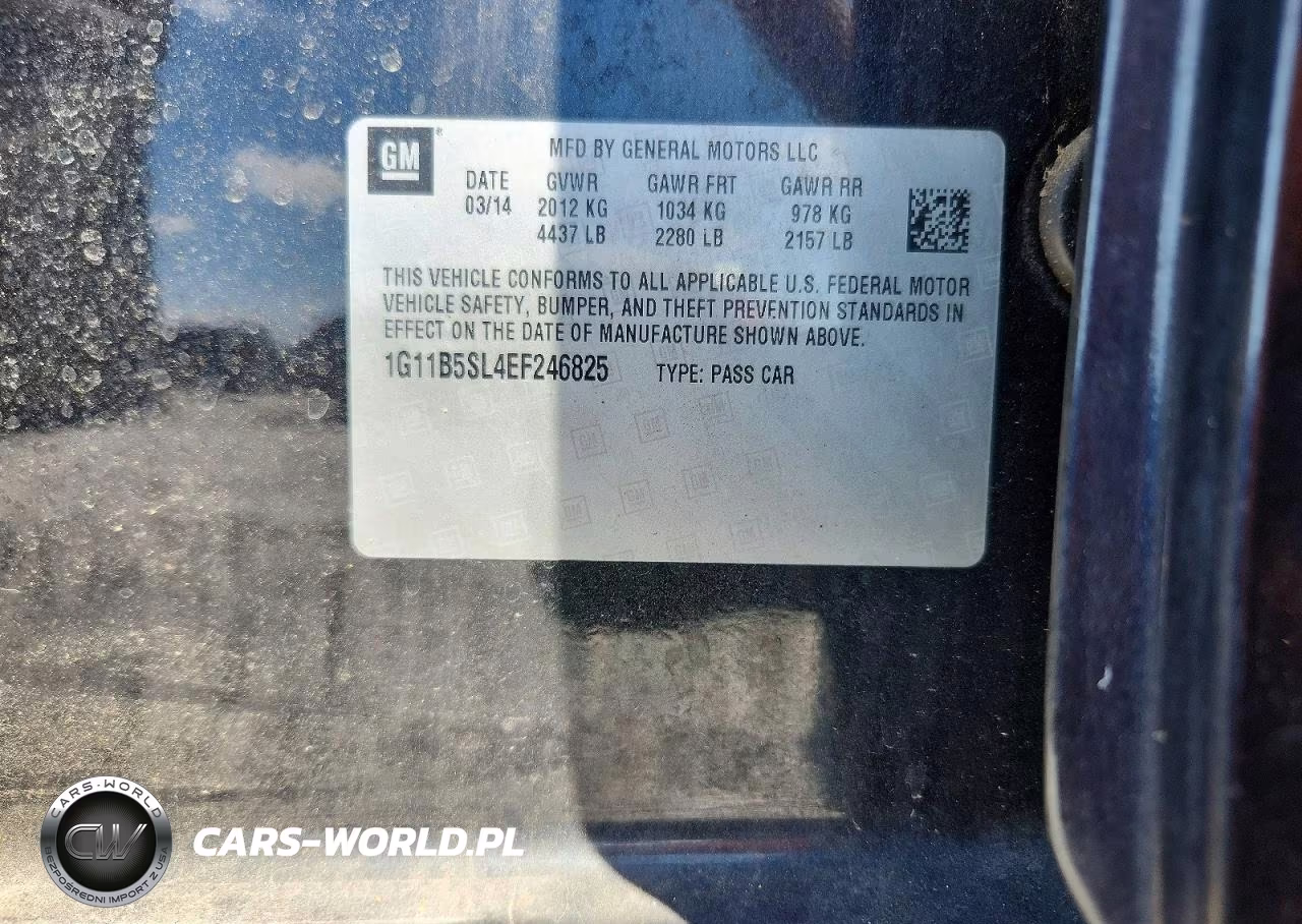 2014 Chevrolet Malibu Ls VIN:1G11B5SL4EF246825 - 13