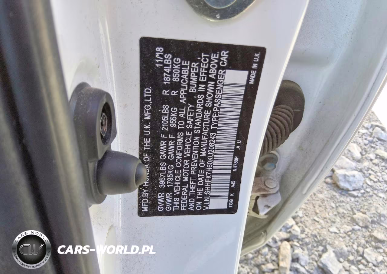 2019 Honda Civic Ex VIN:SHHFK7H60KU208243 - 12
