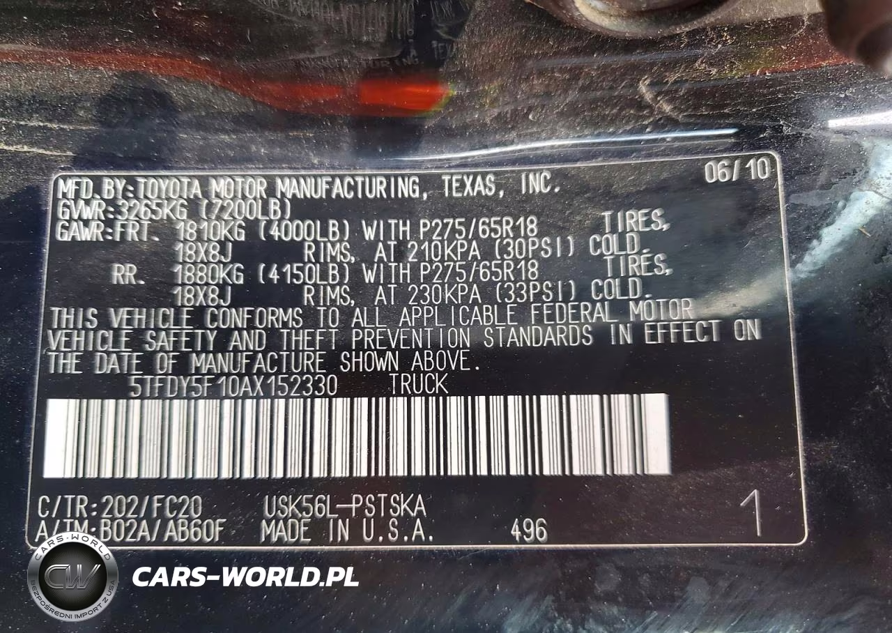 2010 Toyota Tundra Crewmax Sr5 VIN:5TFDY5F10AX152330 - 12