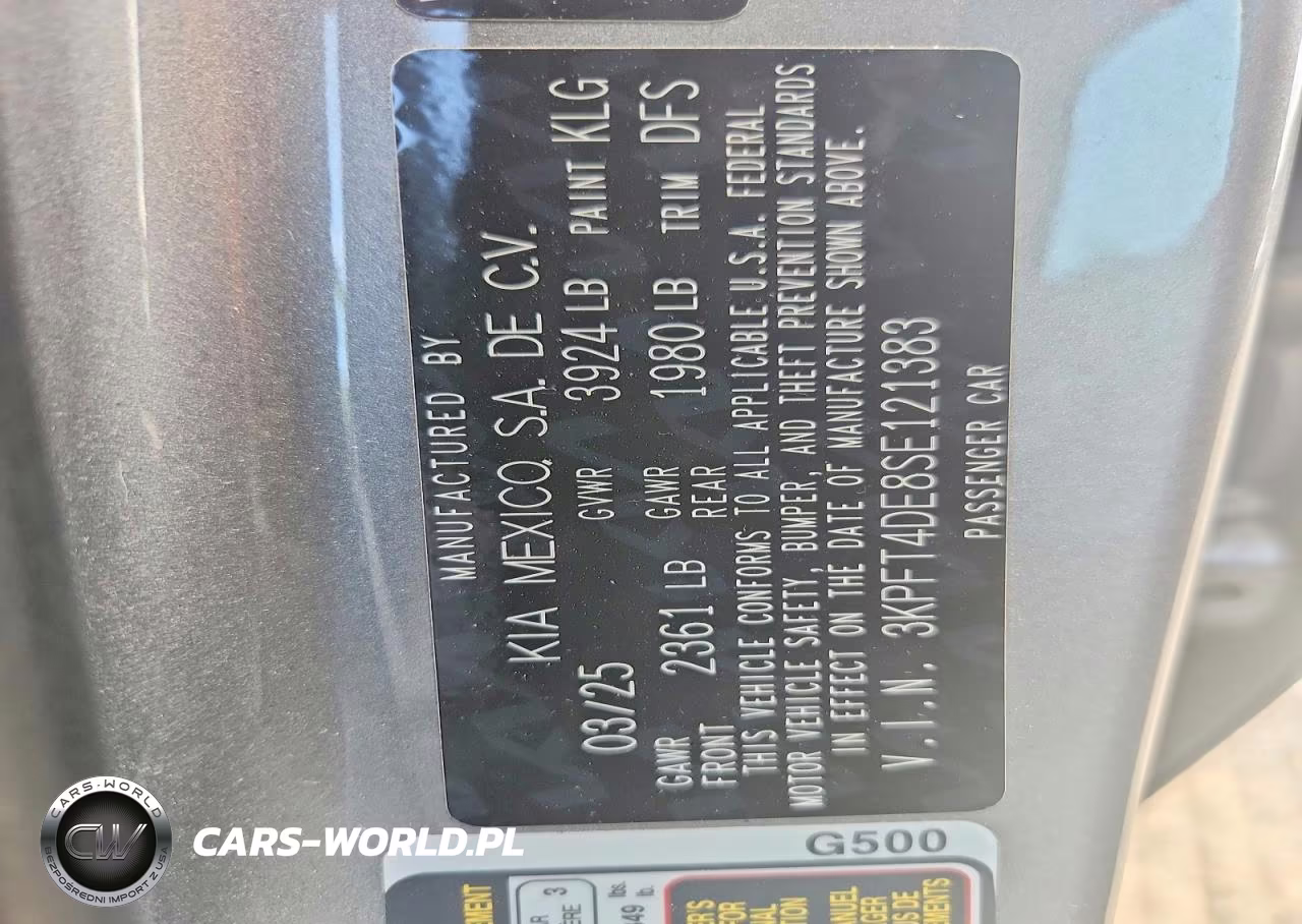 2025 Kia K4 Lxs VIN:3KPFT4DE8SE121383 - 13