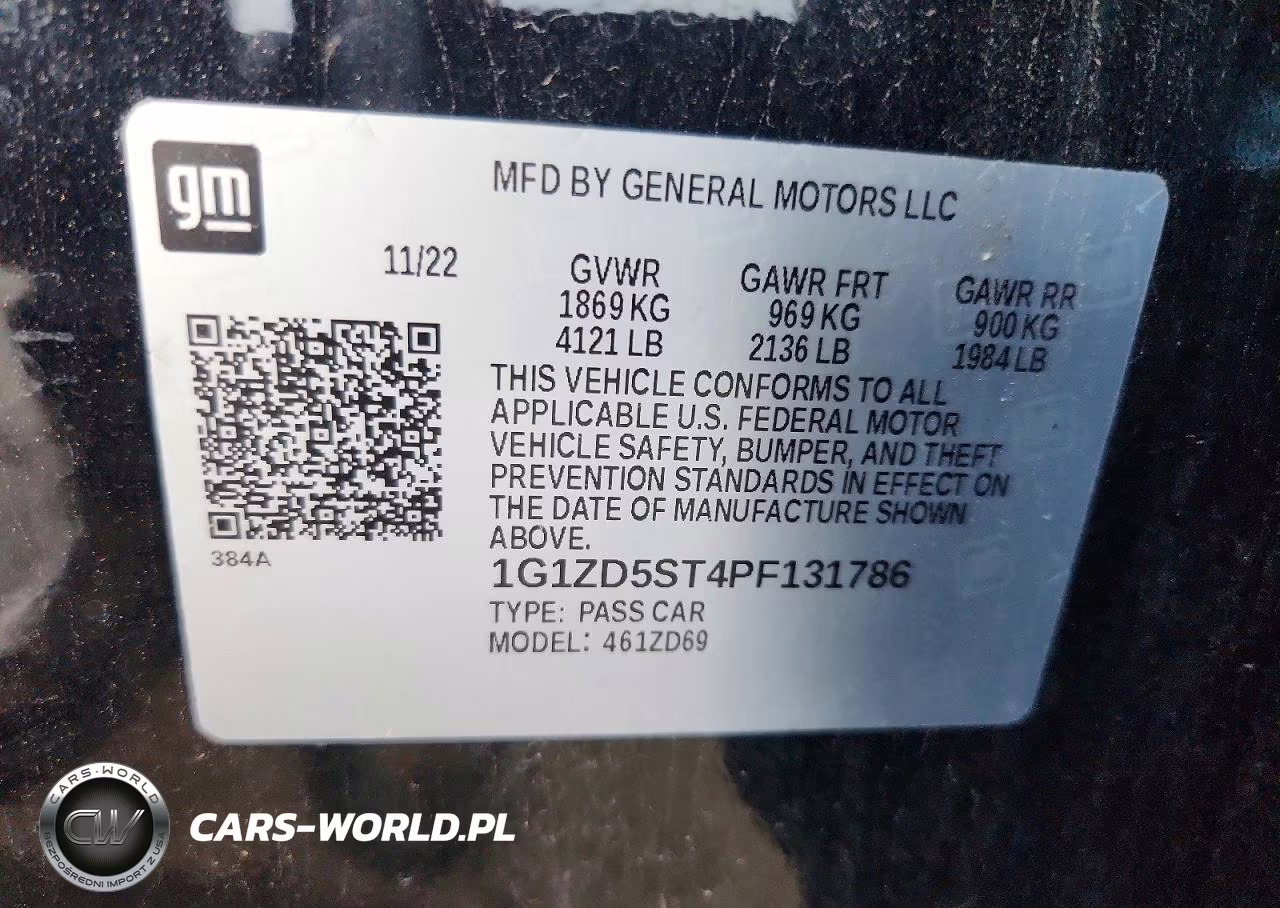 2023 Chevrolet Malibu Lt VIN:1G1ZD5ST4PF131786 - 12