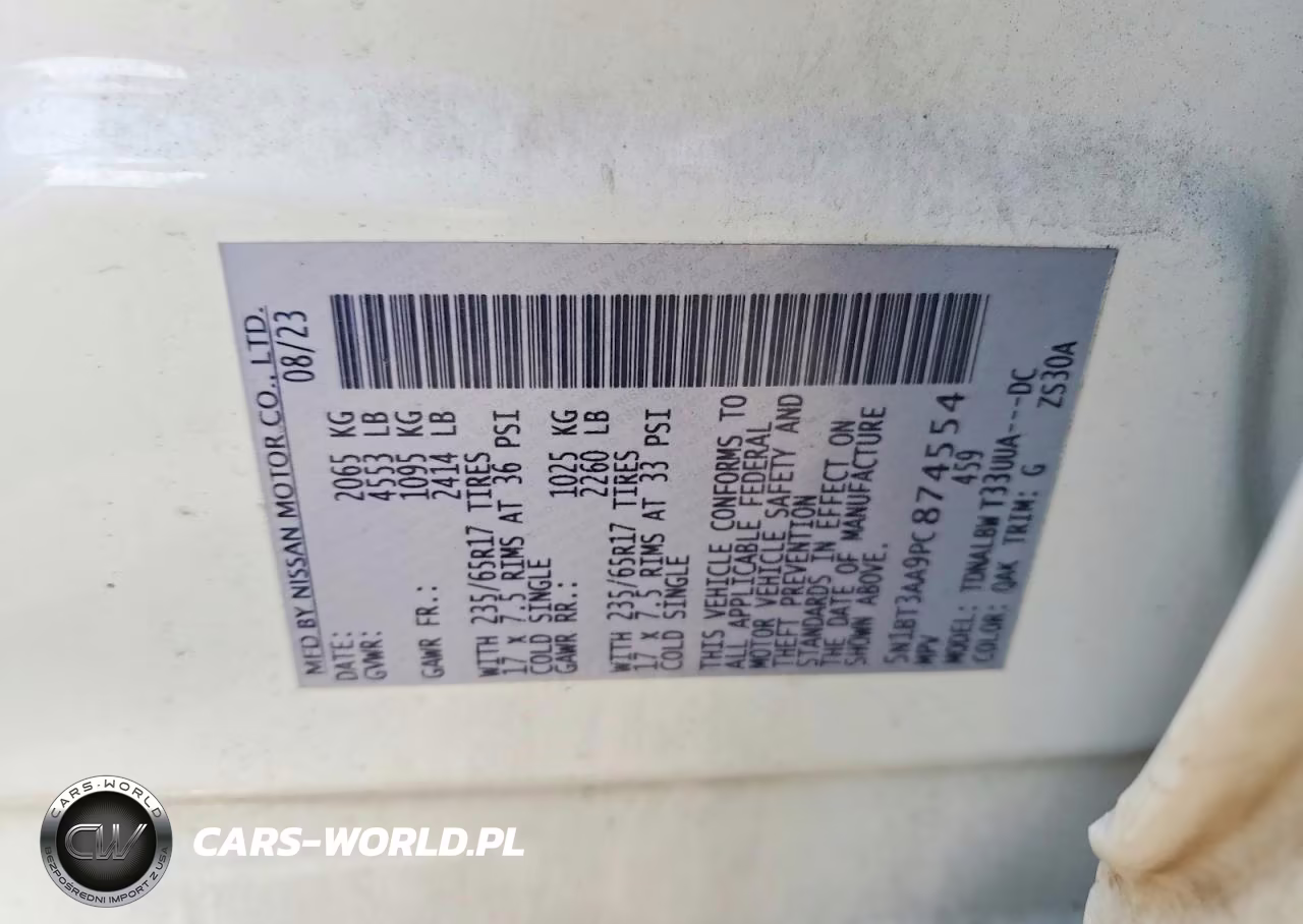2023 Nissan Rogue S VIN:5N1BT3AA9PC874554 - 13