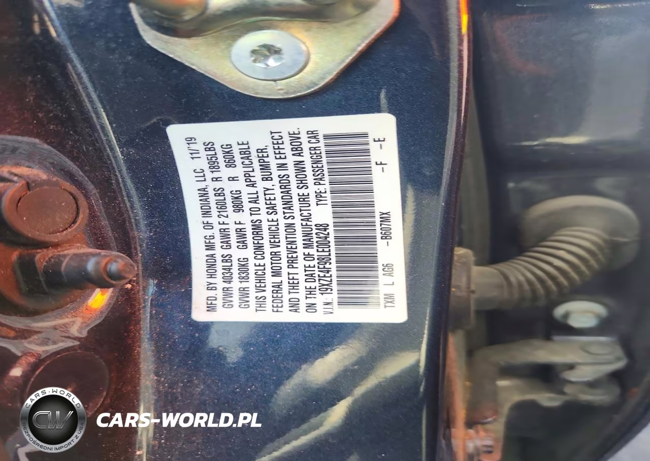 2020 Honda Insight VIN:19XZE4F98LE004248 - 12