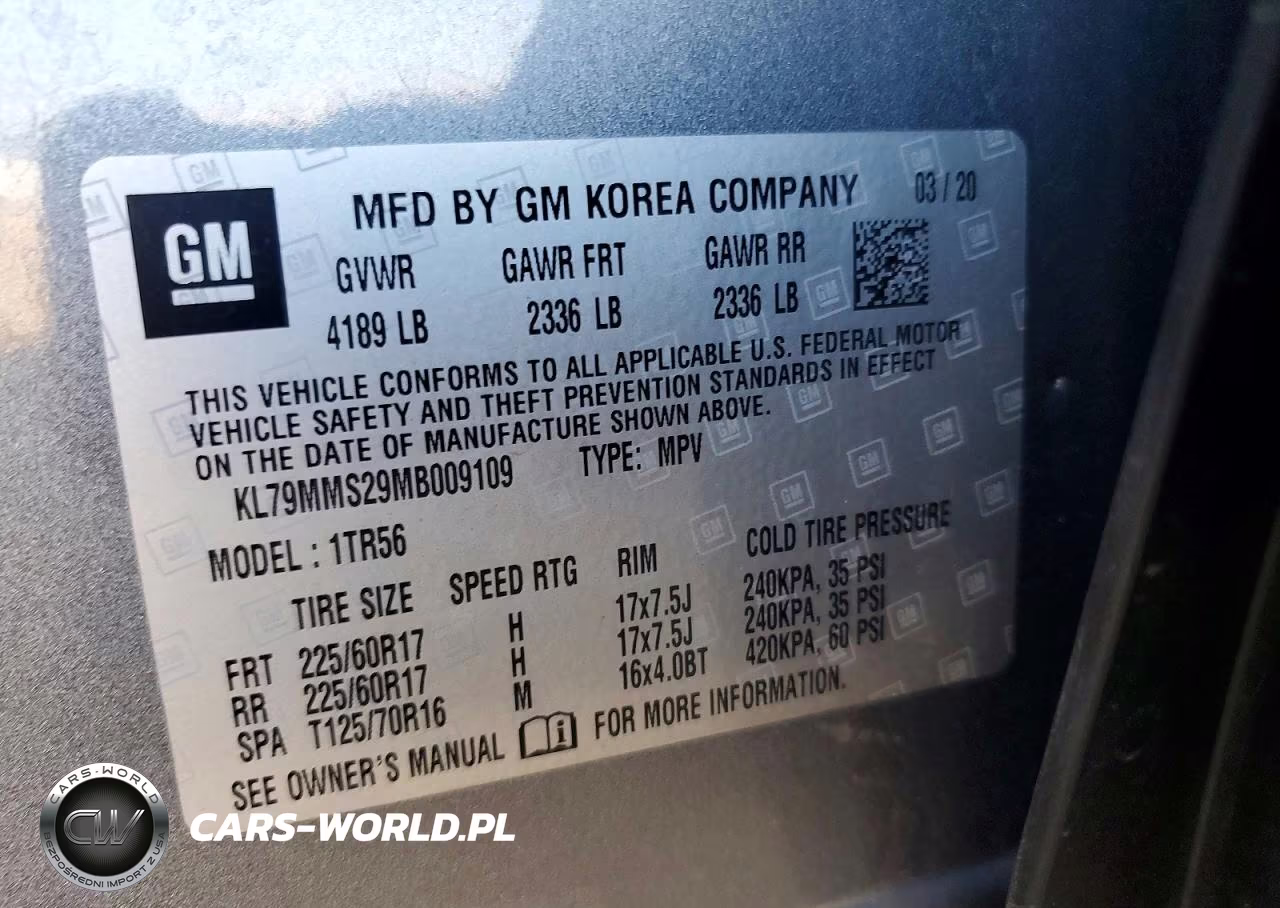 2021 Chevrolet Trailblazer Ls VIN:KL79MMS29MB009109 - 13