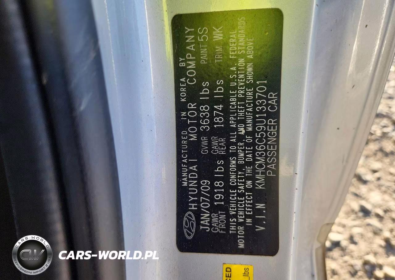 2009 Hyundai Accent Gs VIN:KMHCM36C59U133701 - 12