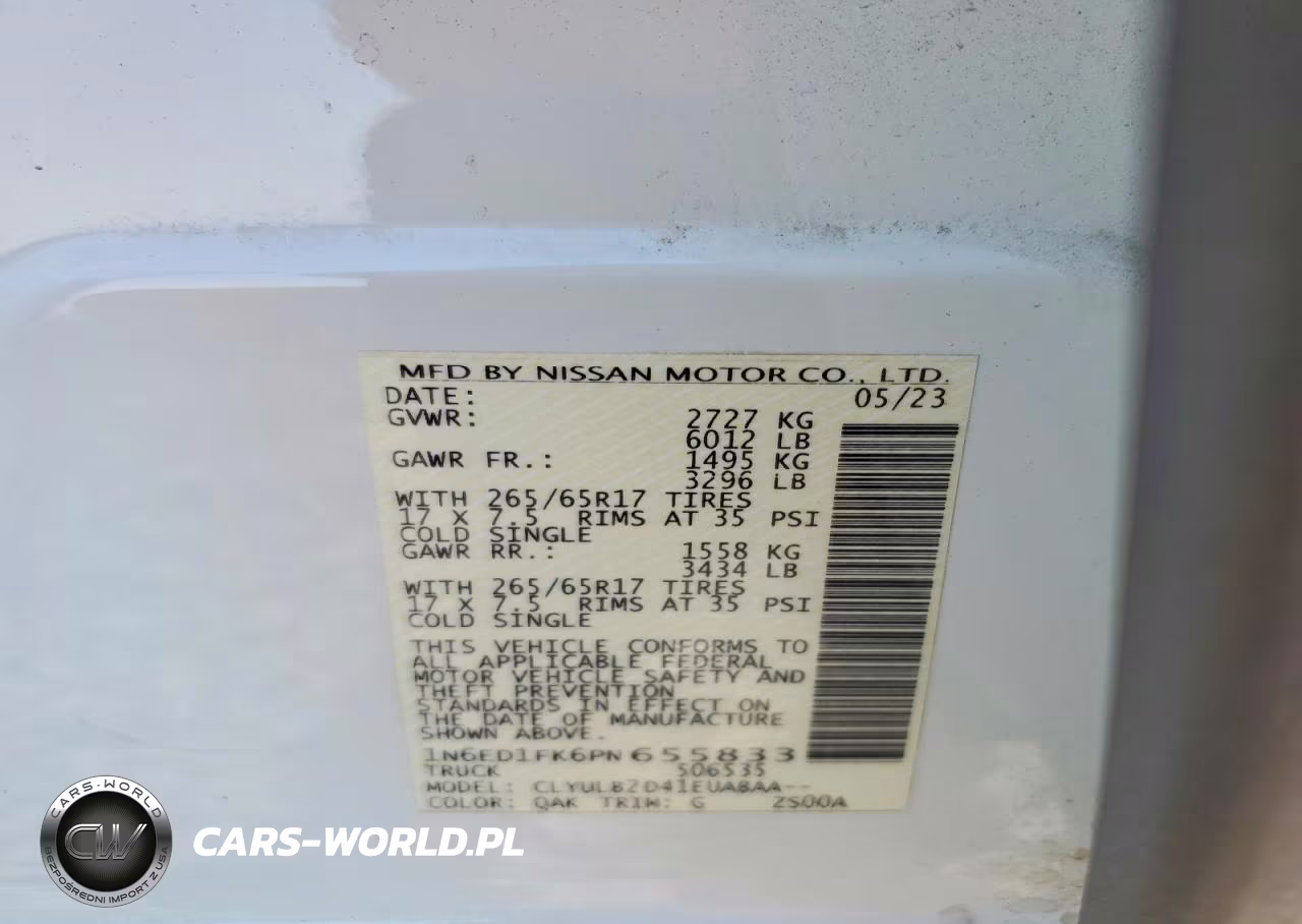 2023 Nissan Frontier Sv VIN:1N6ED1FK6PN655833 - 12