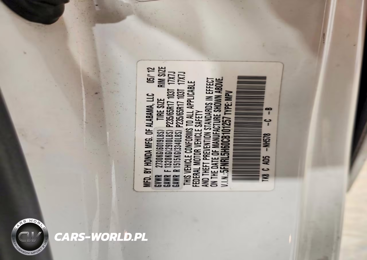 2012 Honda Odyssey Exl VIN:5FNRL5H60CB101257 - 13