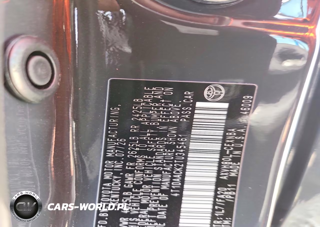 2026 Toyota Camry Le VIN:4T1DAACK2TU345461 - 12