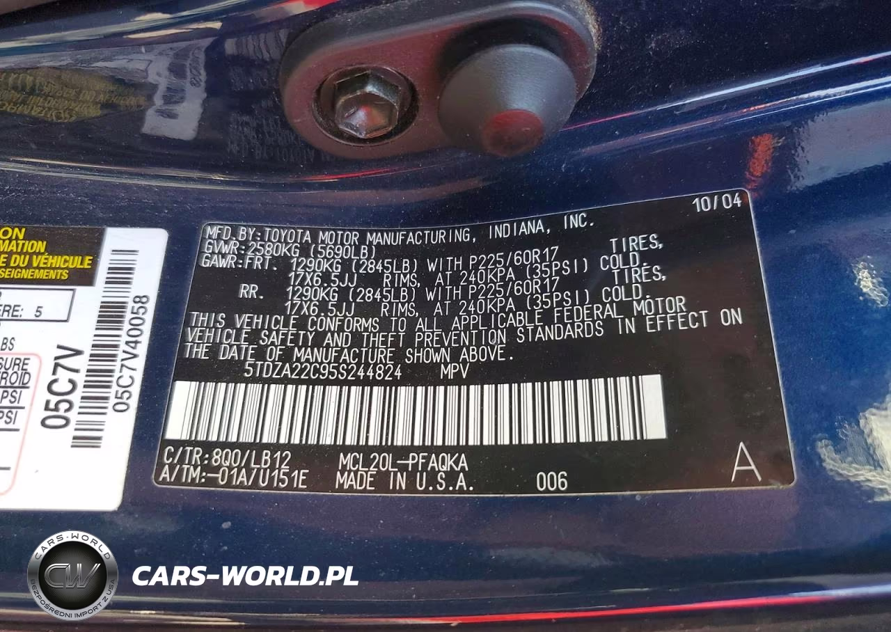 2005 Toyota Sienna Xle Limited 7 Passenger VIN:5TDZA22C95S244824 - 13
