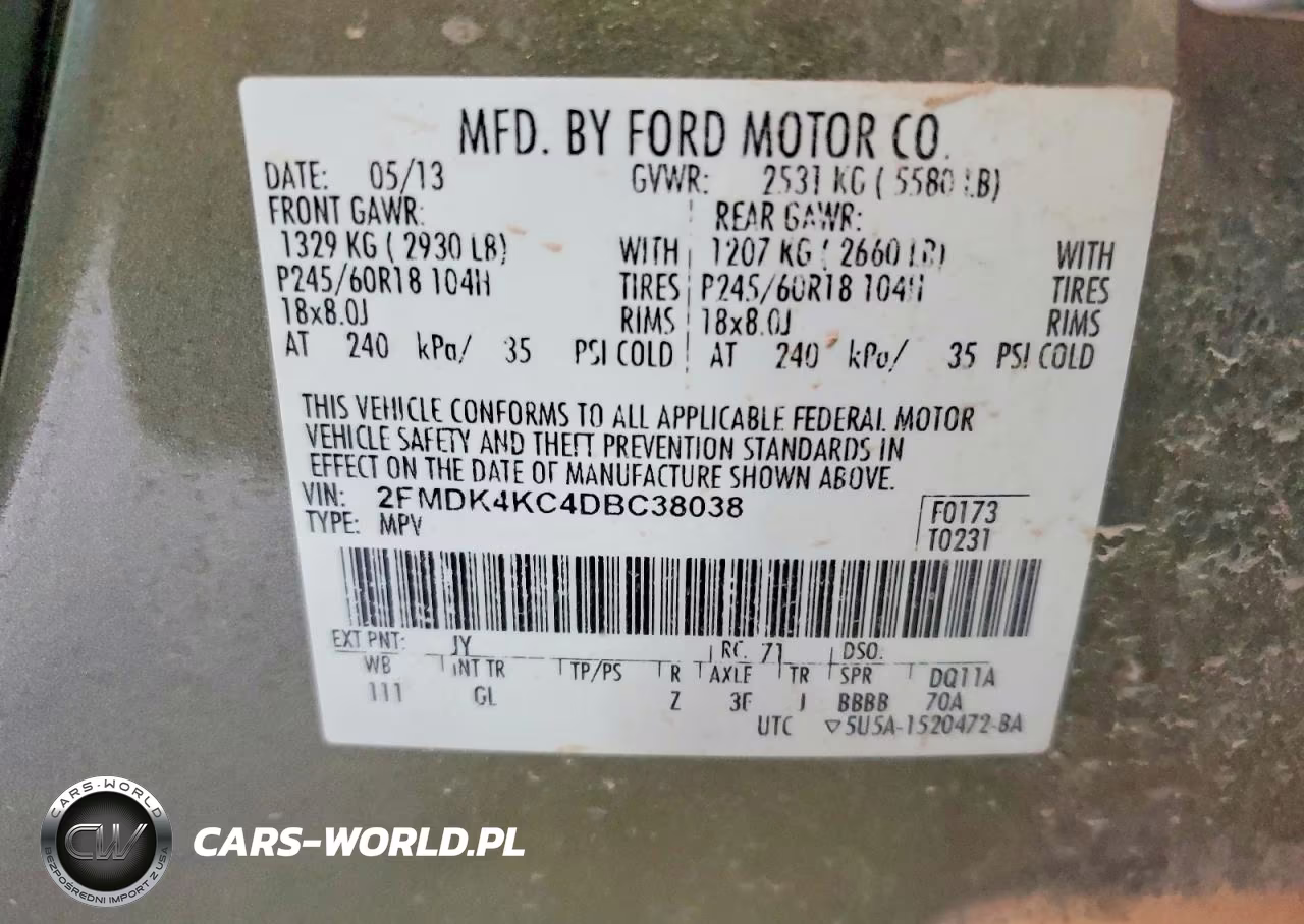 2013 Ford Edge Limited VIN:2FMDK4KC4DBC38038 - 13