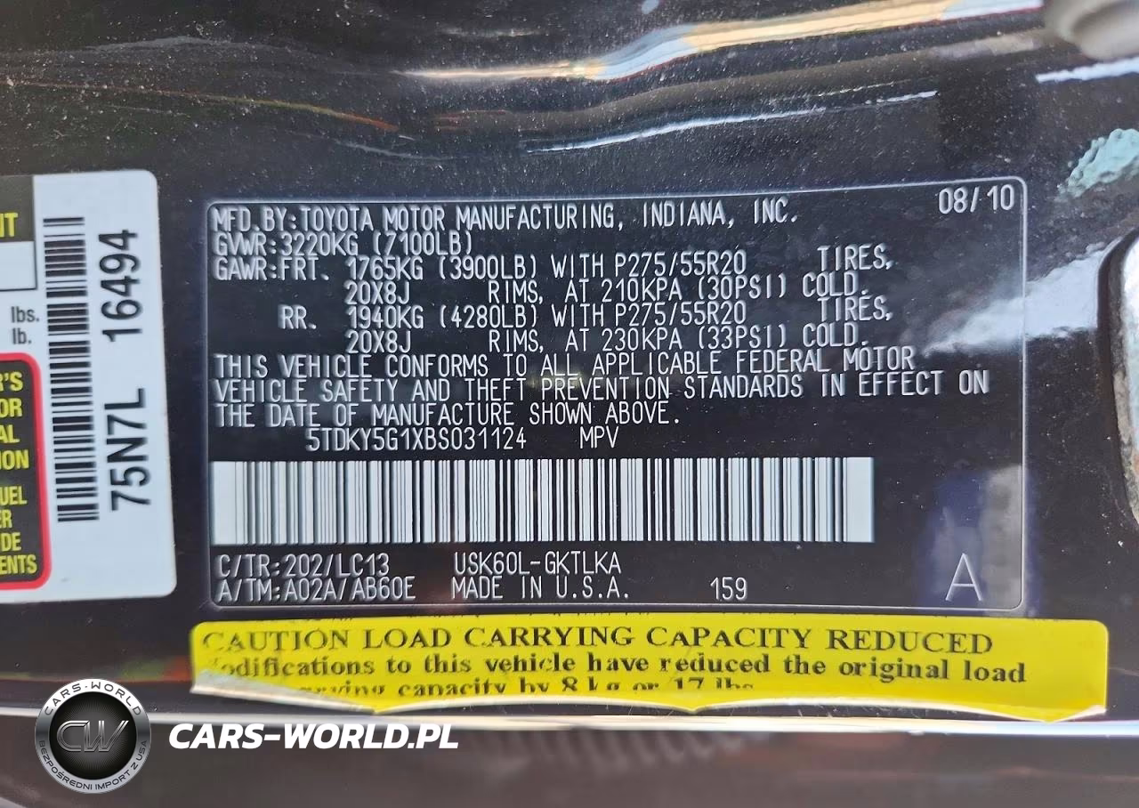 2011 Toyota Sequoia Limited VIN:5TDKY5G1XBS031124 - 13
