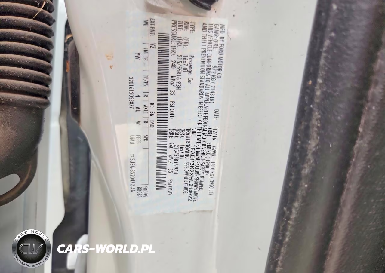 2017 Ford Focus Se VIN:1FADP3K2XHL214622 - 12