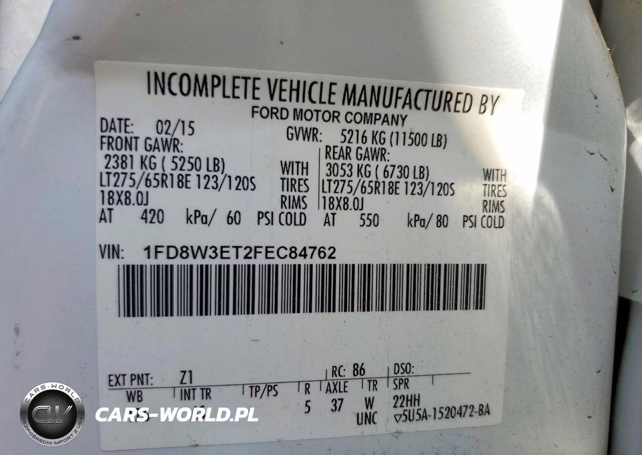 2015 Ford F350 Super Duty VIN:1FD8W3ET2FEC84762 - 13