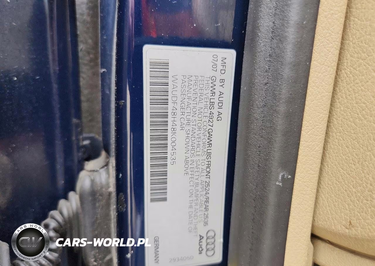 2008 Audi A4 2.0T Ca VIN:WAUDF48H48K004535 - 12