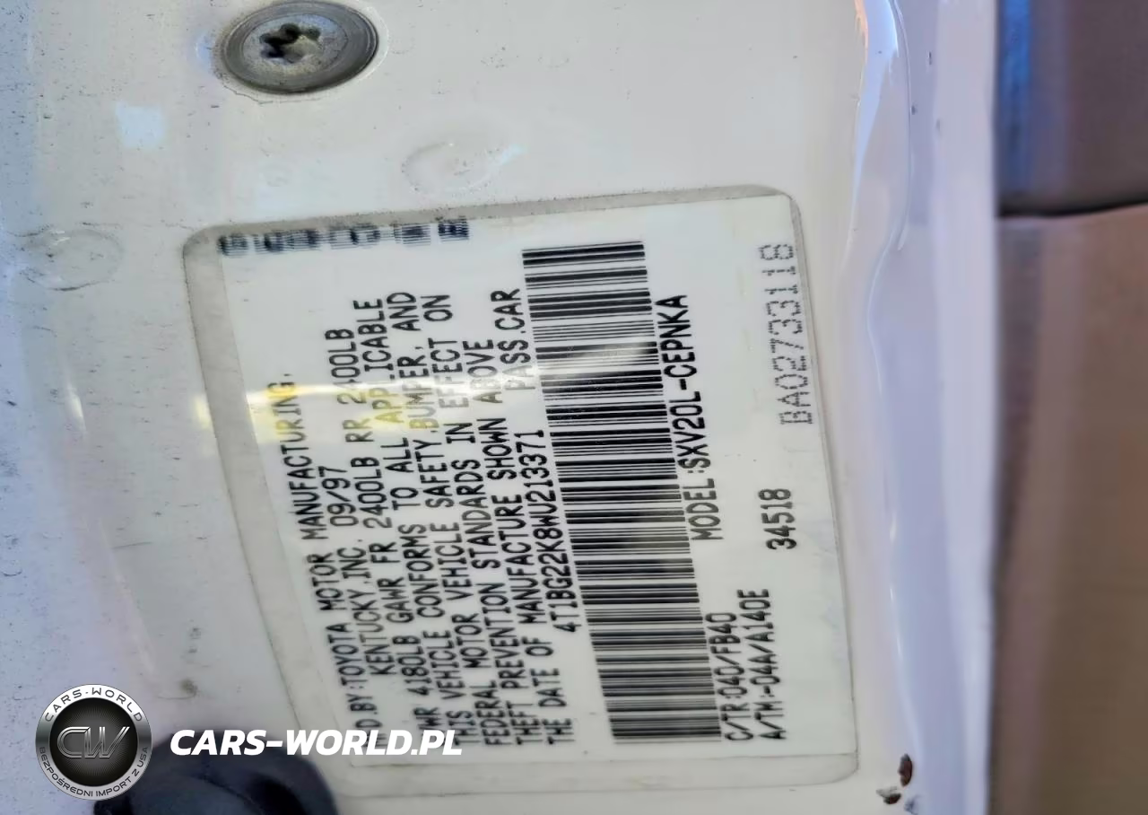 1998 Toyota Camry Le VIN:4T1BG22K8WU213371 - 12