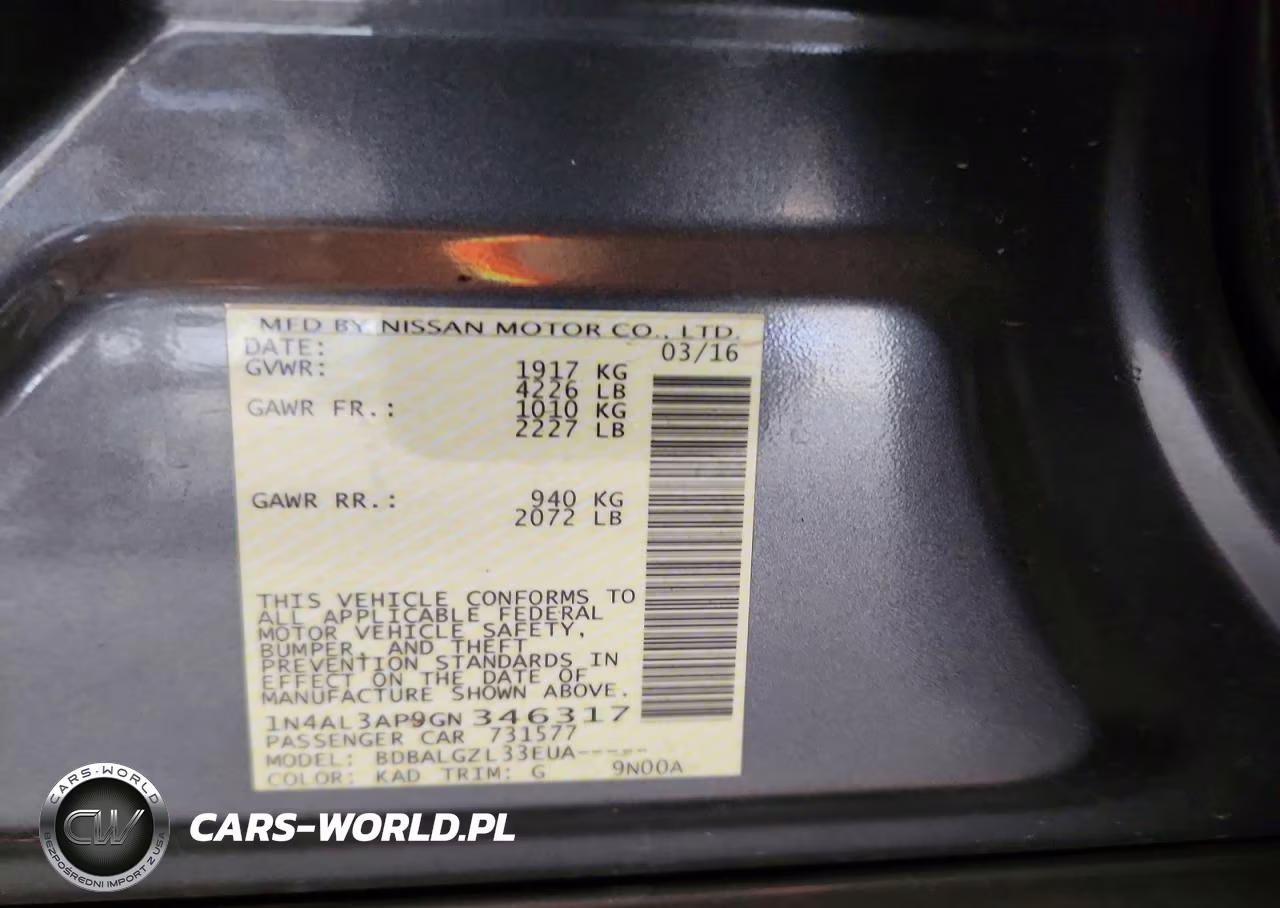 2016 Nissan Altima 2.5 S VIN:1N4AL3AP9GN346317 - 12