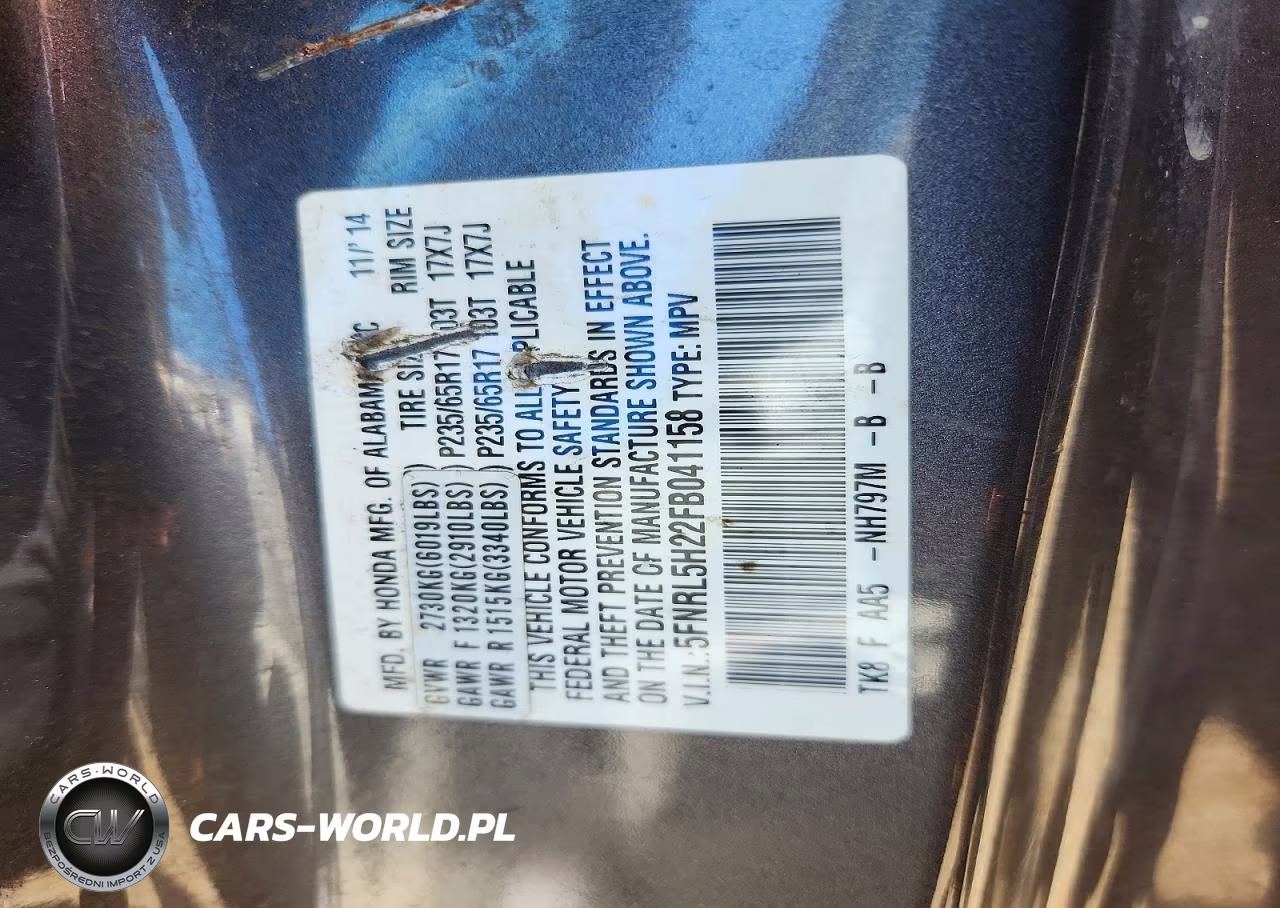 2015 Honda Odyssey Lx VIN:5FNRL5H22FB041158 - 13