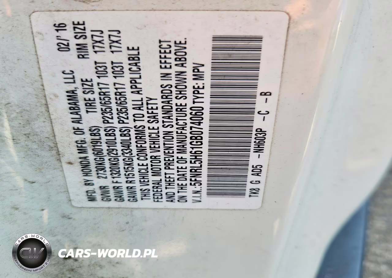2016 Honda Odyssey Exl VIN:5FNRL5H61GB074060 - 13