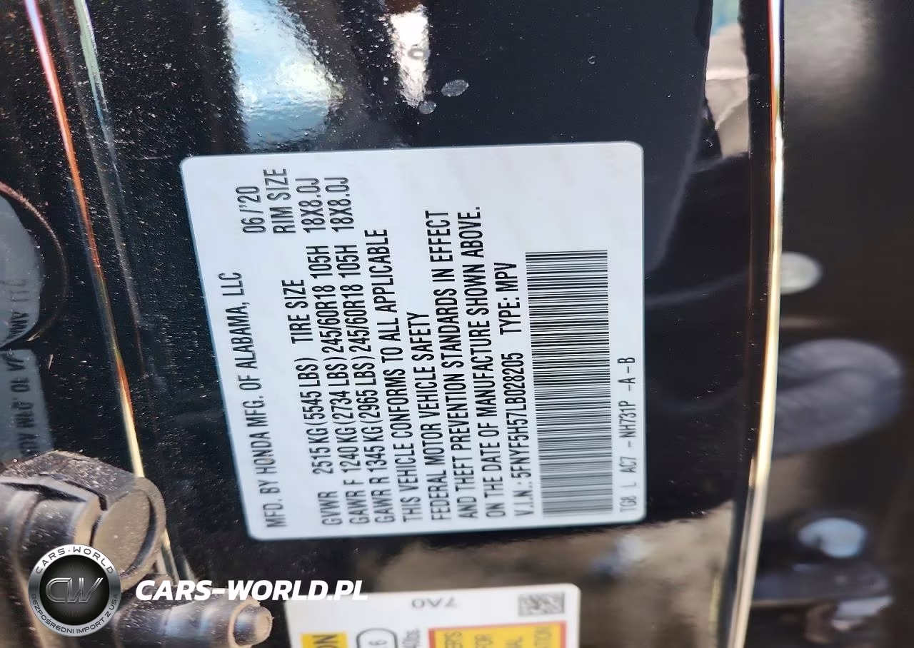 2020 Honda Pilot Exl VIN:5FNYF5H57LB028205 - 13