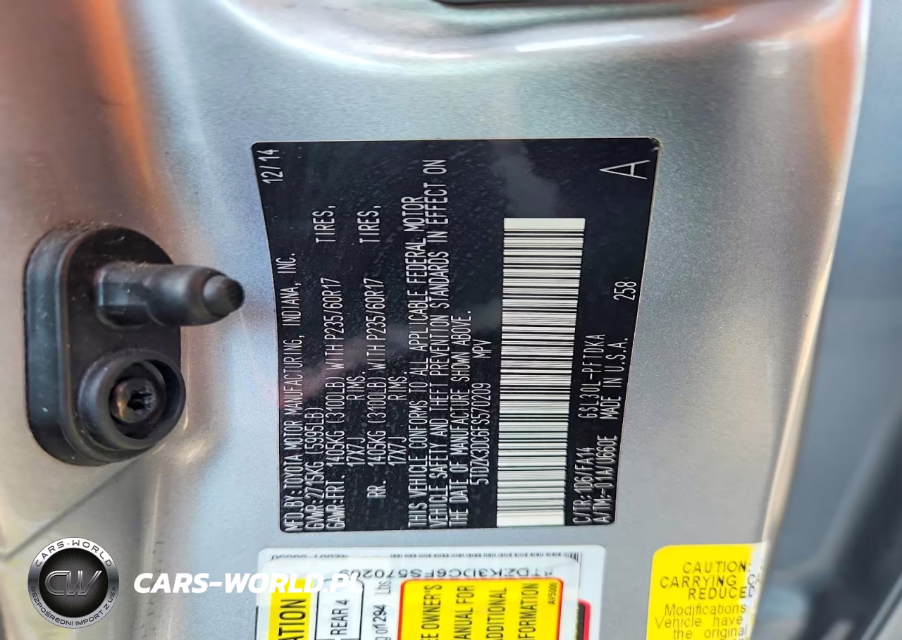 2015 Toyota Sienna L 7-Passenger VIN:5TDZK3DC6FS570209 - 12
