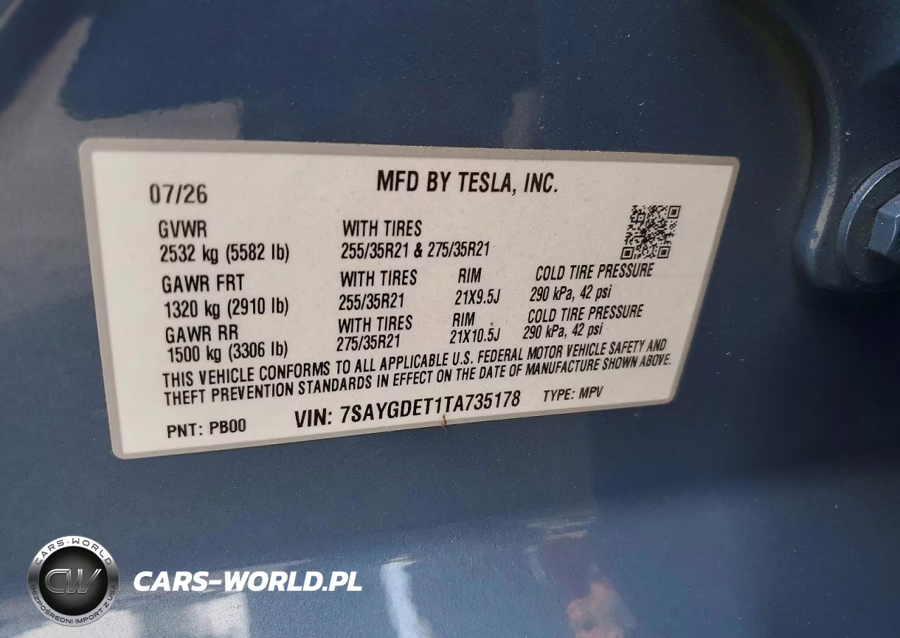 2026 Tesla Model Y Performance Awd VIN:7SAYGDET1TA735178 - 13