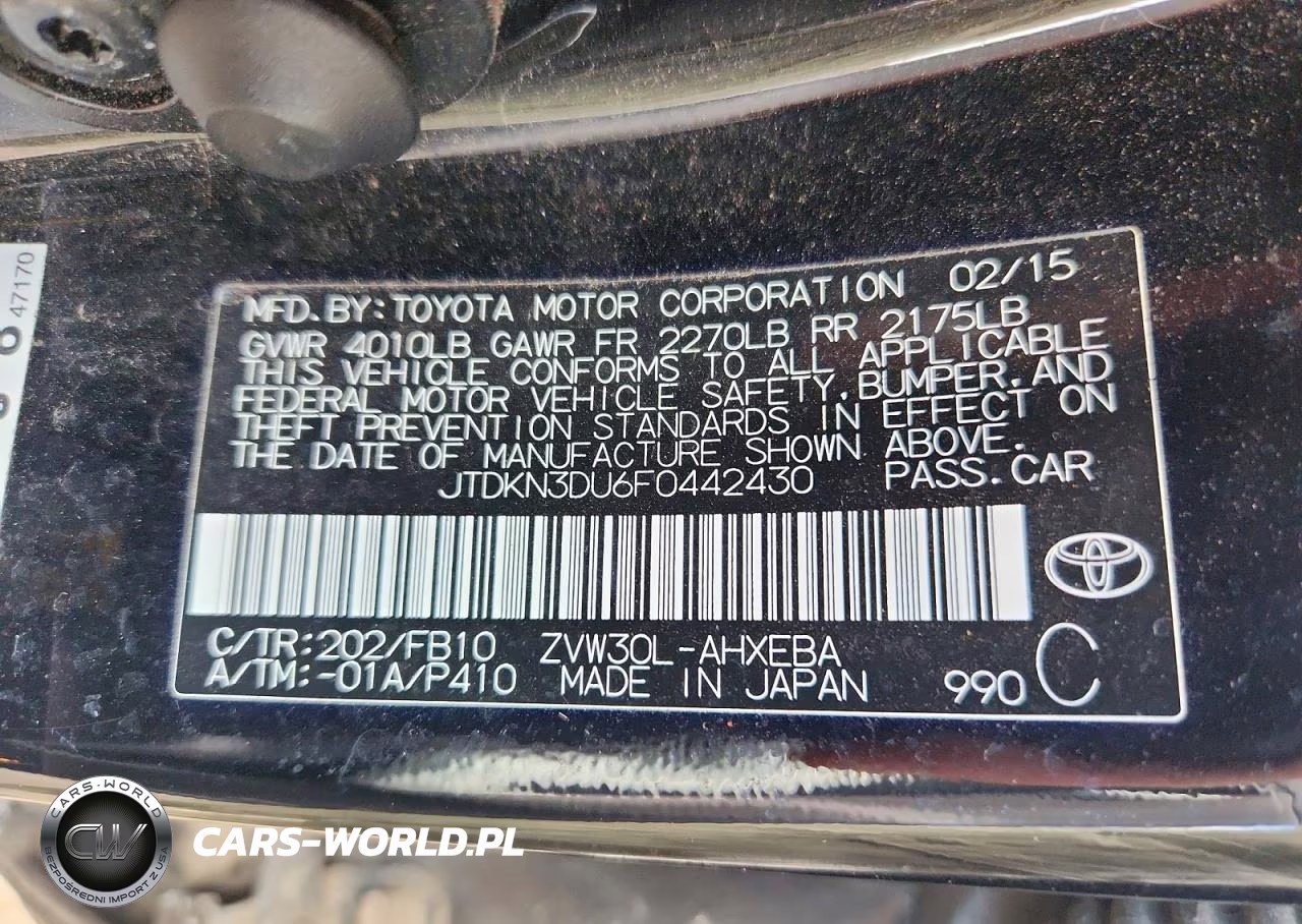 2015 Toyota Prius Three VIN:JTDKN3DU6F0442430 - 12