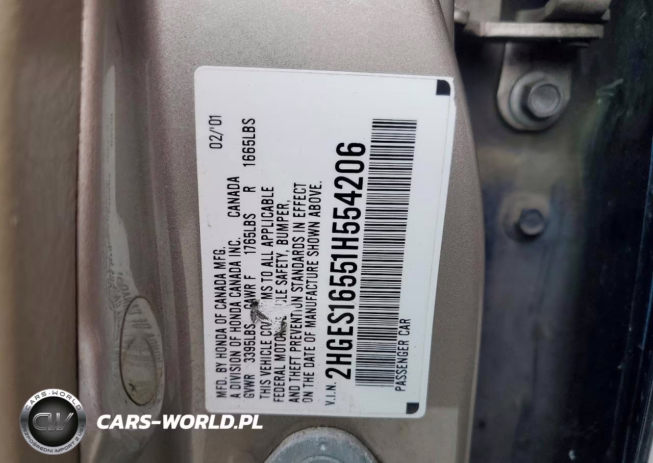 2001 Honda Civic Lx VIN:2HGES16551H554206 - 12