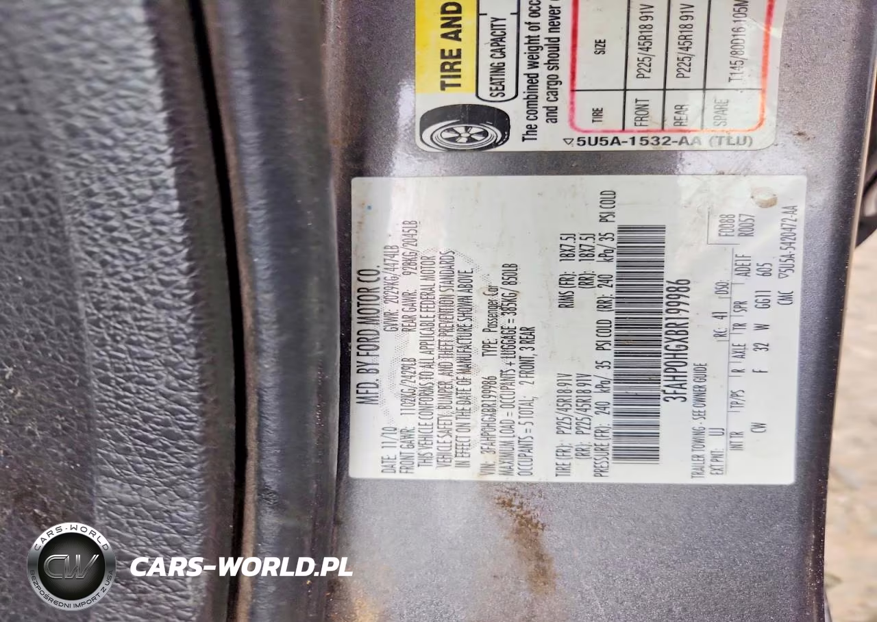 2011 Ford Fusion Se VIN:3FAHP0HGXBR199986 - 13