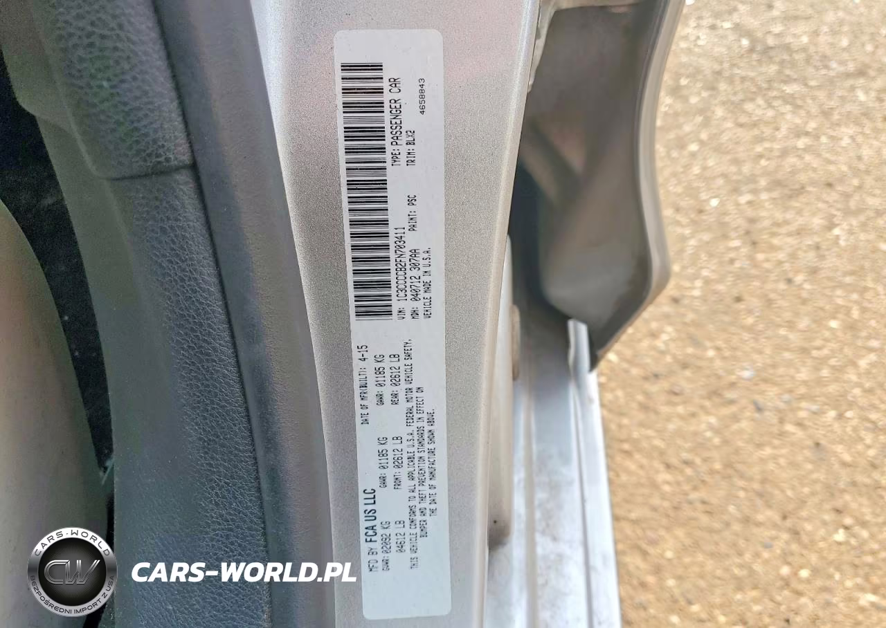 2015 Chrysler 200 C VIN:1C3CCCCB2FN703411 - 12